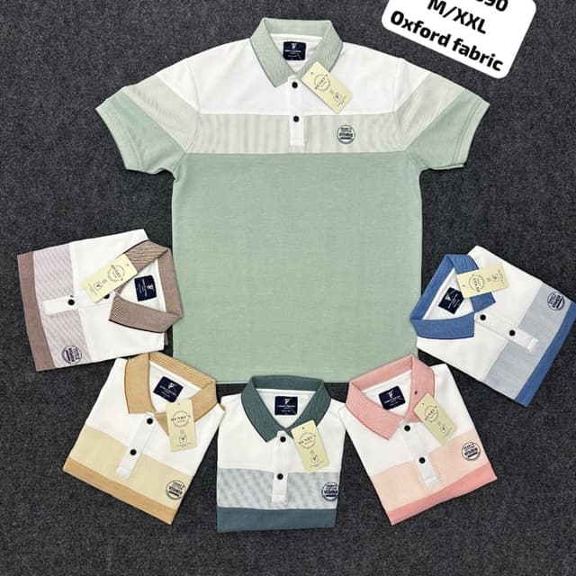 Various pastel colors including white, green, blue, brown, pink and beige. Polo Shirt