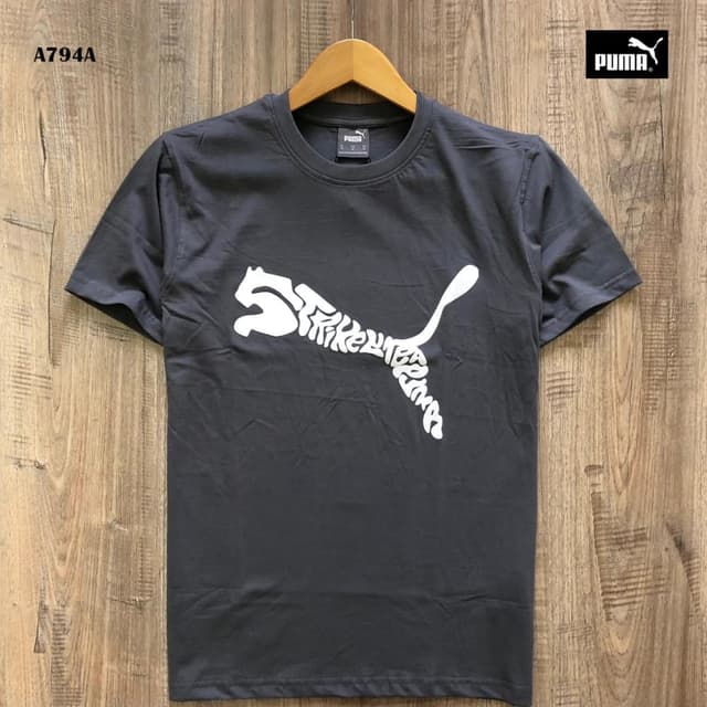 Charcoal gray with white T-shirt