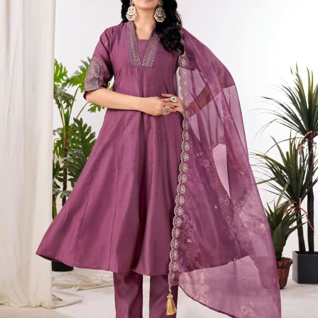 Purple Salwar kurti set