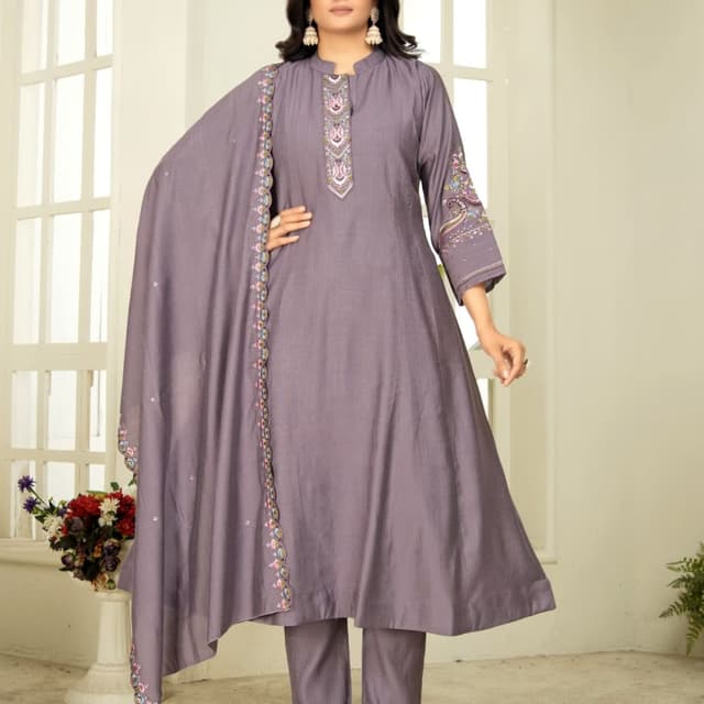 Purple Salwar kurti set