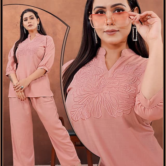 Pink Top and Pants Set