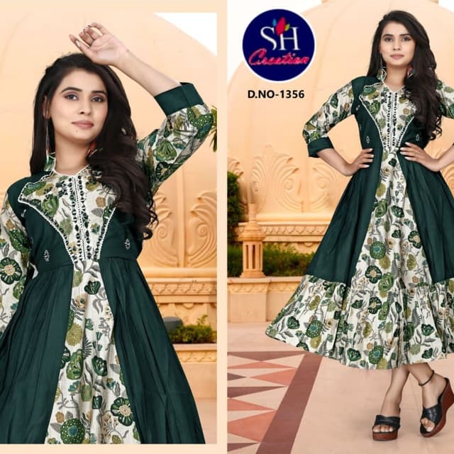 Green, White, Beige, and hints of other natural colors Dress