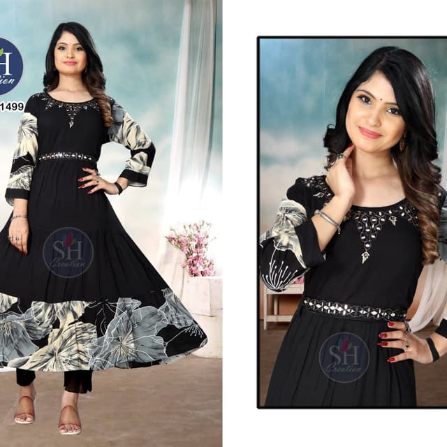 Black, Cream, Gray Dress