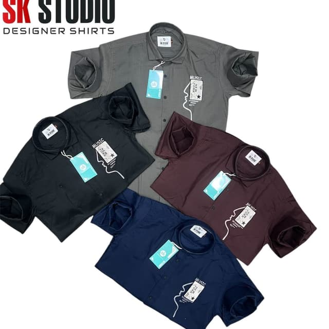 Black, Gray, Maroon, and Navy Blue Shirt