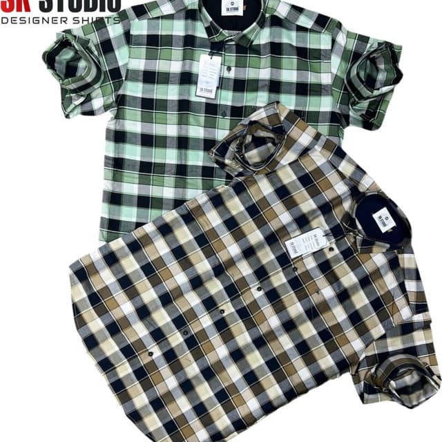 Green, black, white, brown, beige, navy Shirt