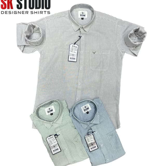 Various shades of blue, green, and white Shirt