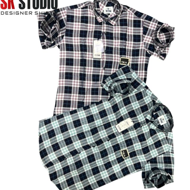 Black, White, Blue, Purple and Teal Shirt