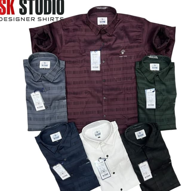 Burgundy, Dark Gray, Dark Green, Navy Blue, White, Black Shirt