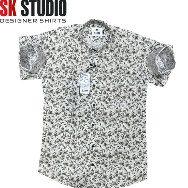 White, Black, Gray Shirt