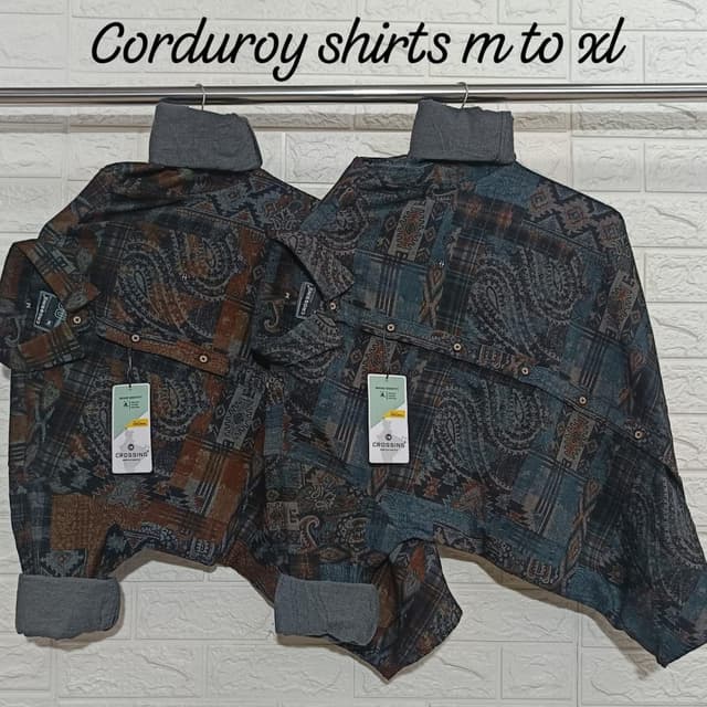 Brown, Teal, Gray Shirt