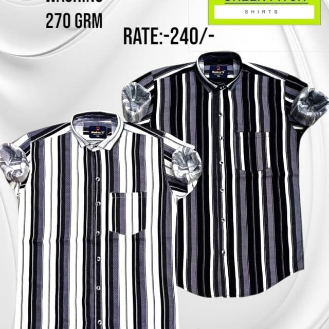 Black, White, Gray Shirt
