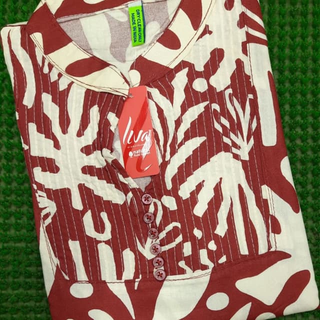 Burgundy and Cream Kurti