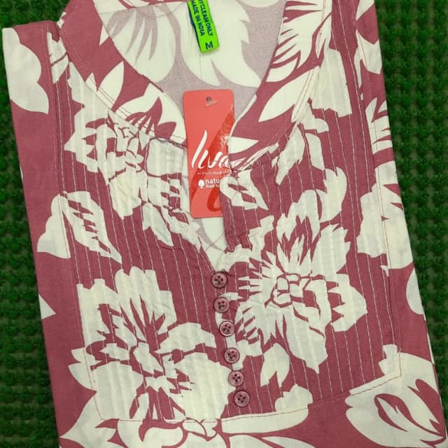 White and Dusty Rose Top