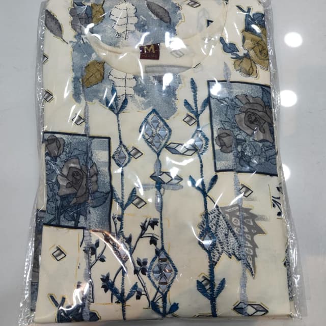 Cream, blue, gray, and gold Tunic or Kurti