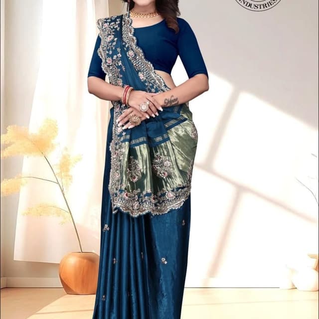 Blue Saree