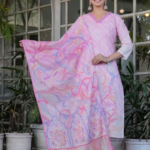 Pink Saree