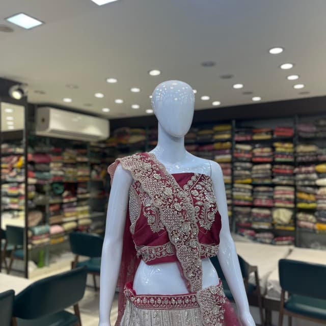 White Lehenga