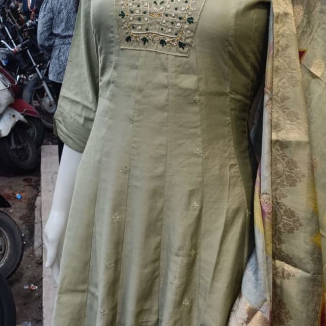 Sage Green Kurta with Dupatta
