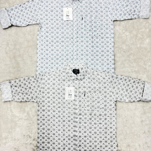White, Gray, and light blue Shirt
