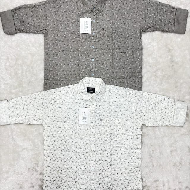 Grey and White Shirt