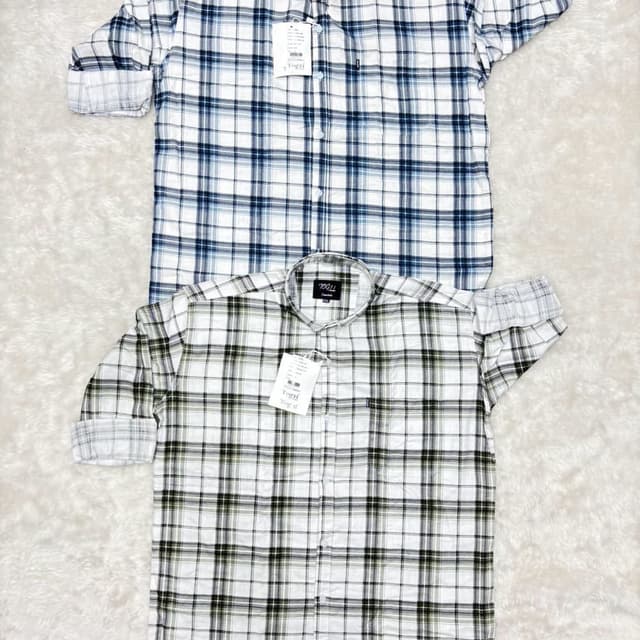 White, Blue, Green Shirt