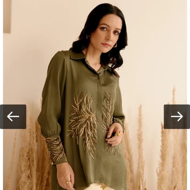 Olive Green and Gold Shirt