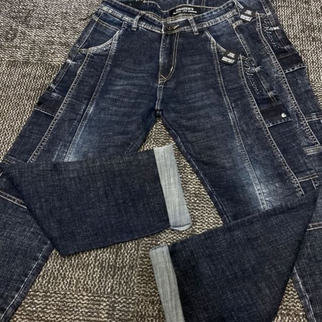 Dark Blue, Faded Blue Jeans