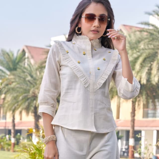 Off-White with yellow accents Shirt