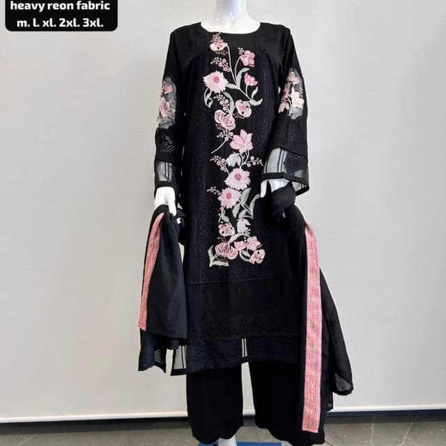 Black with Pink Salwar Kameez