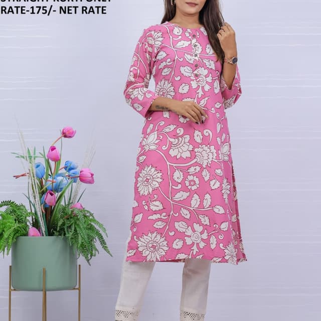 Pink and White Kurti