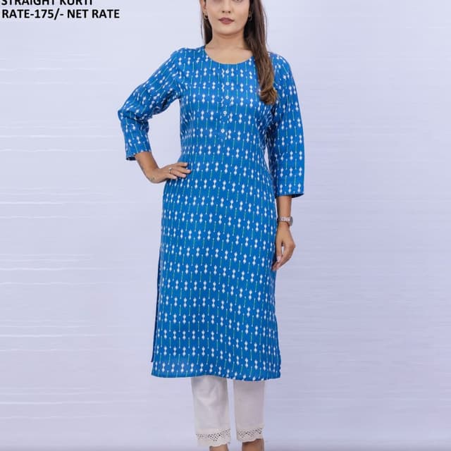 Blue and White Kurti