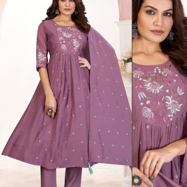 Mauve Anarkali Suit