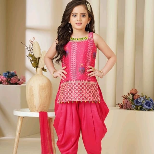 Pink, Gold, Green Salwar Kameez