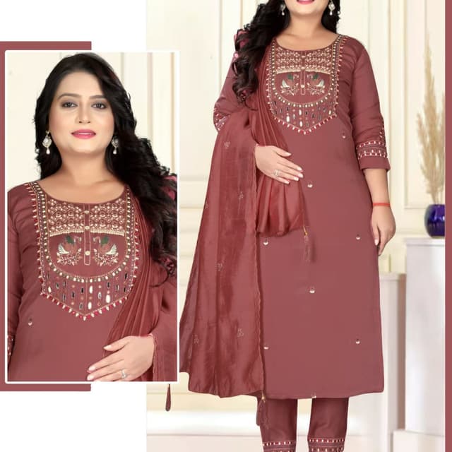 Mauve Salwar Kameez Suit