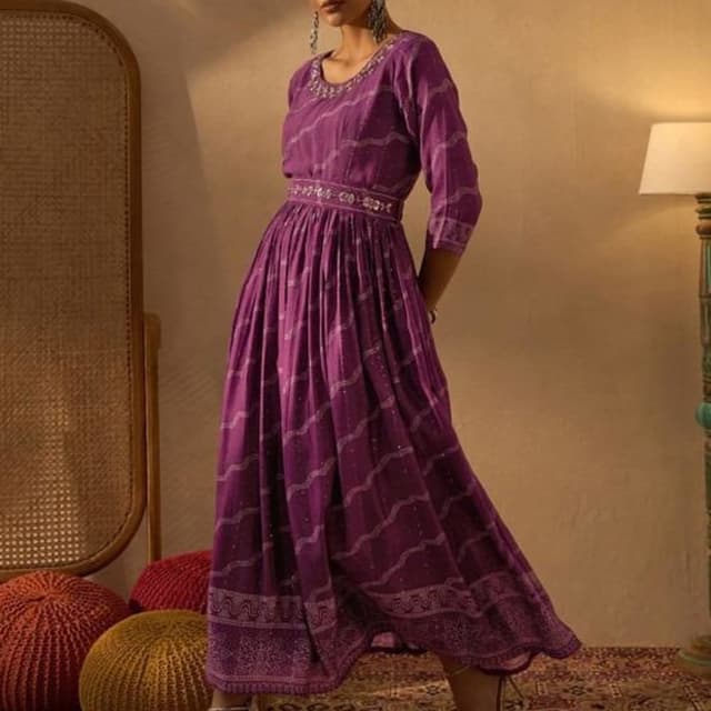 Purple with subtle white accents Dress