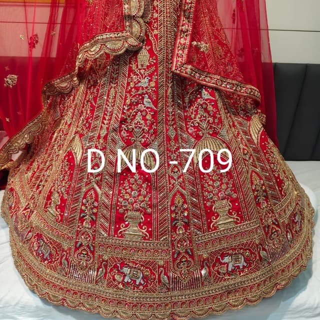 Red and Gold Lehenga Choli