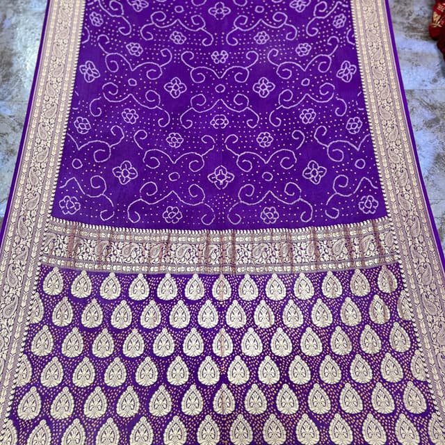 Purple and Gold Saree