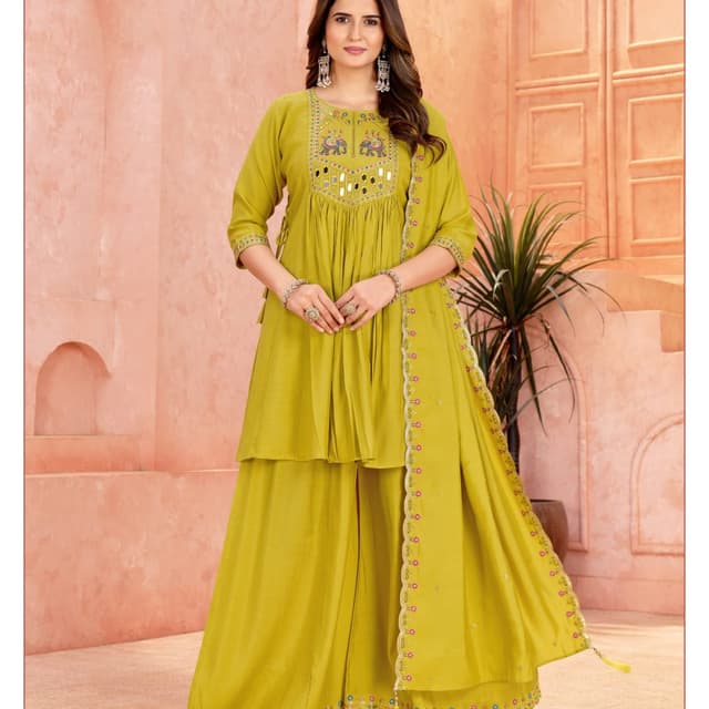 Green Sharara Suit