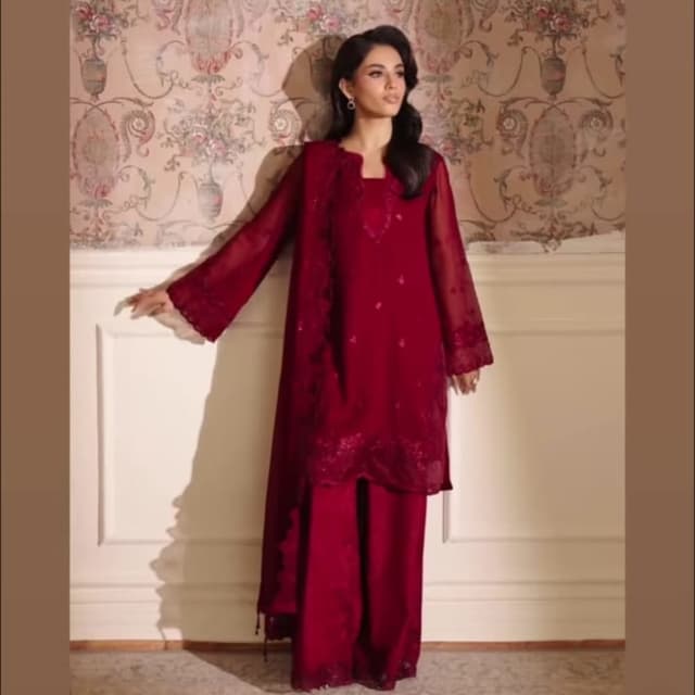 Deep Red Salwar Kameez
