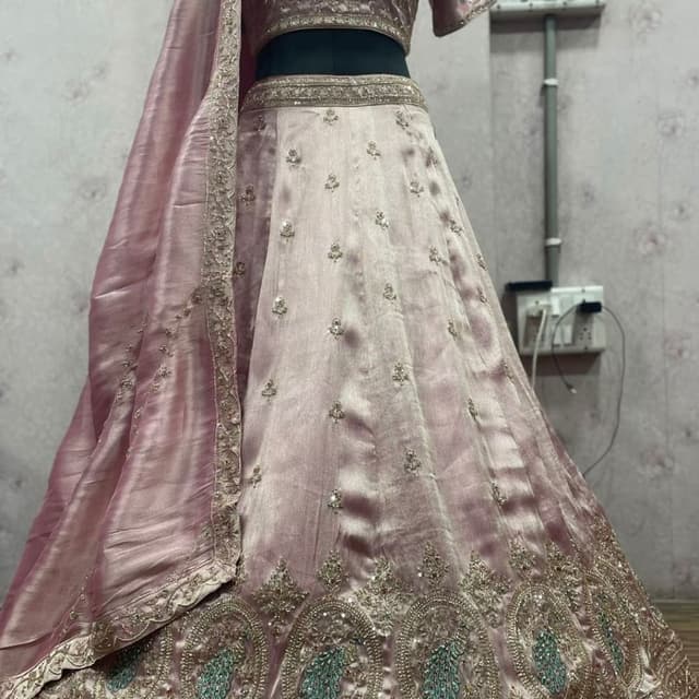 Mauve, Silver, Teal Lehenga Choli