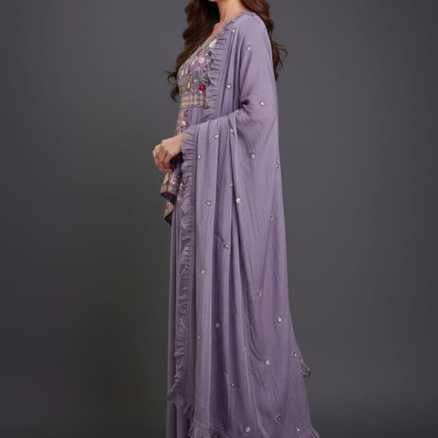Lavender, Multicolor Salwar Kameez