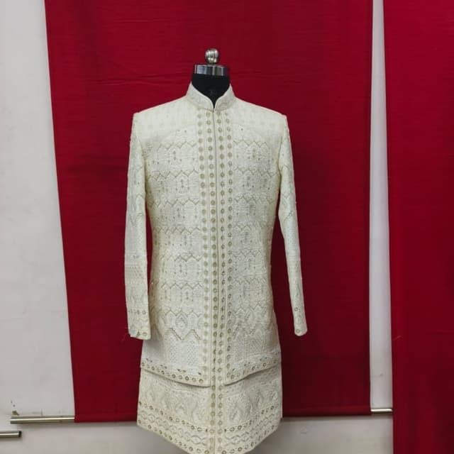 Ivory and Gold Sherwani