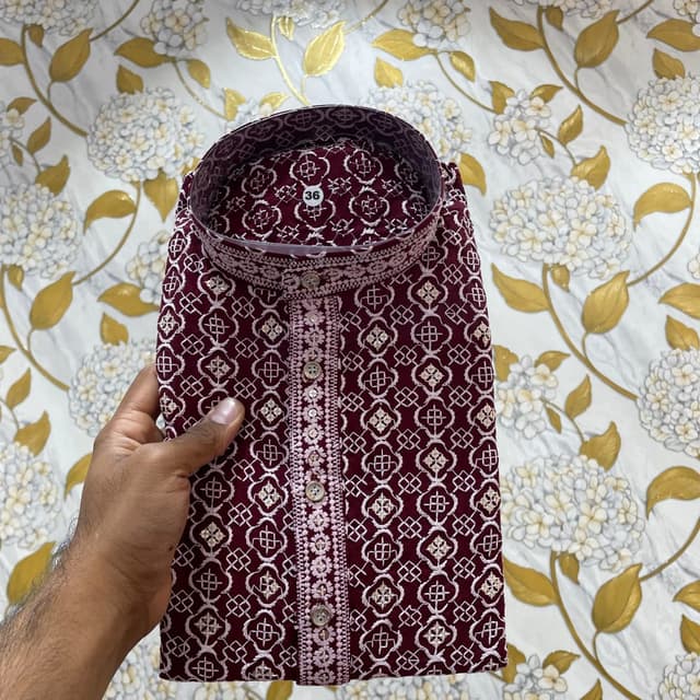 Maroon and White Shirt