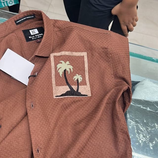 Brown and Beige Shirt