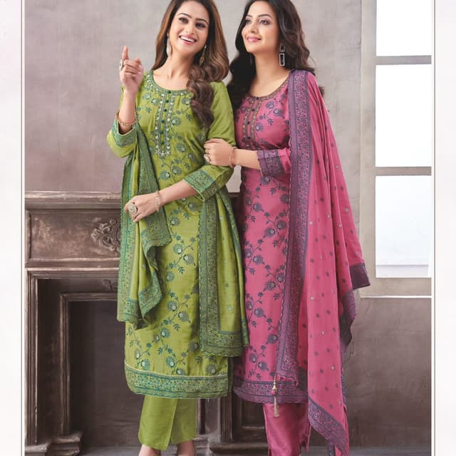Green and Pink Salwar Kameez Suit