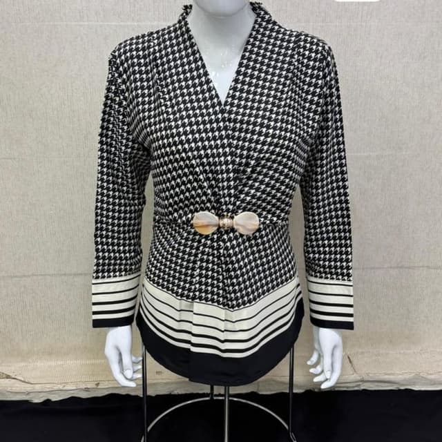 Black and White Blouse