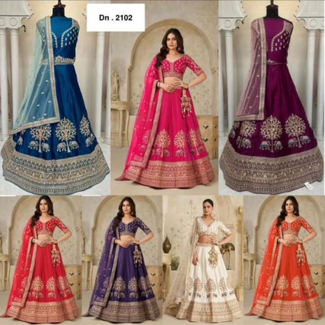 Various - blue, pink, purple, red, white, orange Lehenga Choli