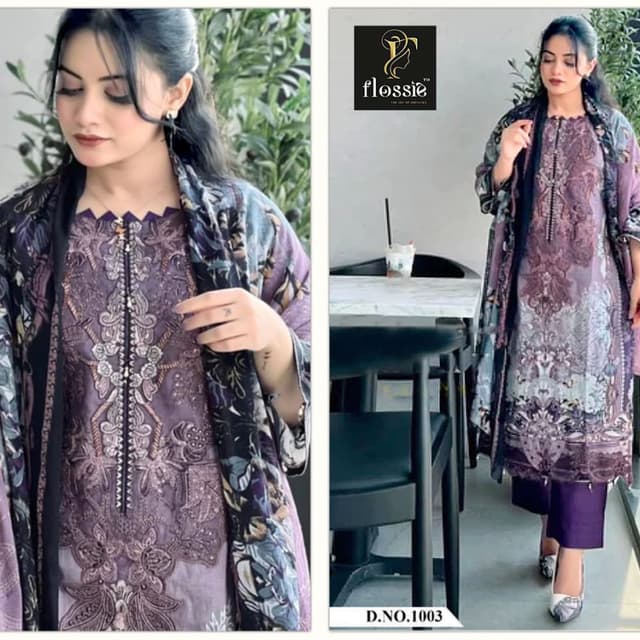 Mauve, Purple, Black, White Salwar Kameez Suit