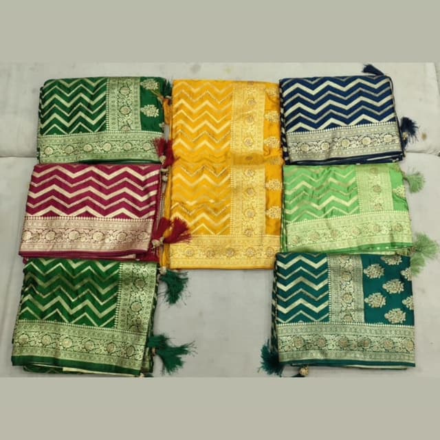 Various - Green, Yellow, Burgundy, Navy, and their combinations Saree