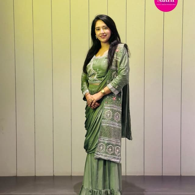 Olive Green Saree/Dress